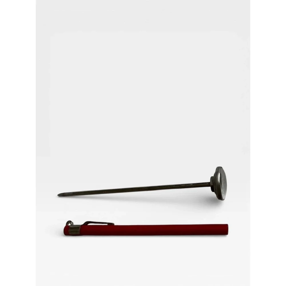 Taylor‎ 6072 Analog Pocket Thermometer 0-220 F Red Sleeve NSF Stainless Steel